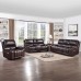 Cicero Leather Power Reclining Sofa - Brown